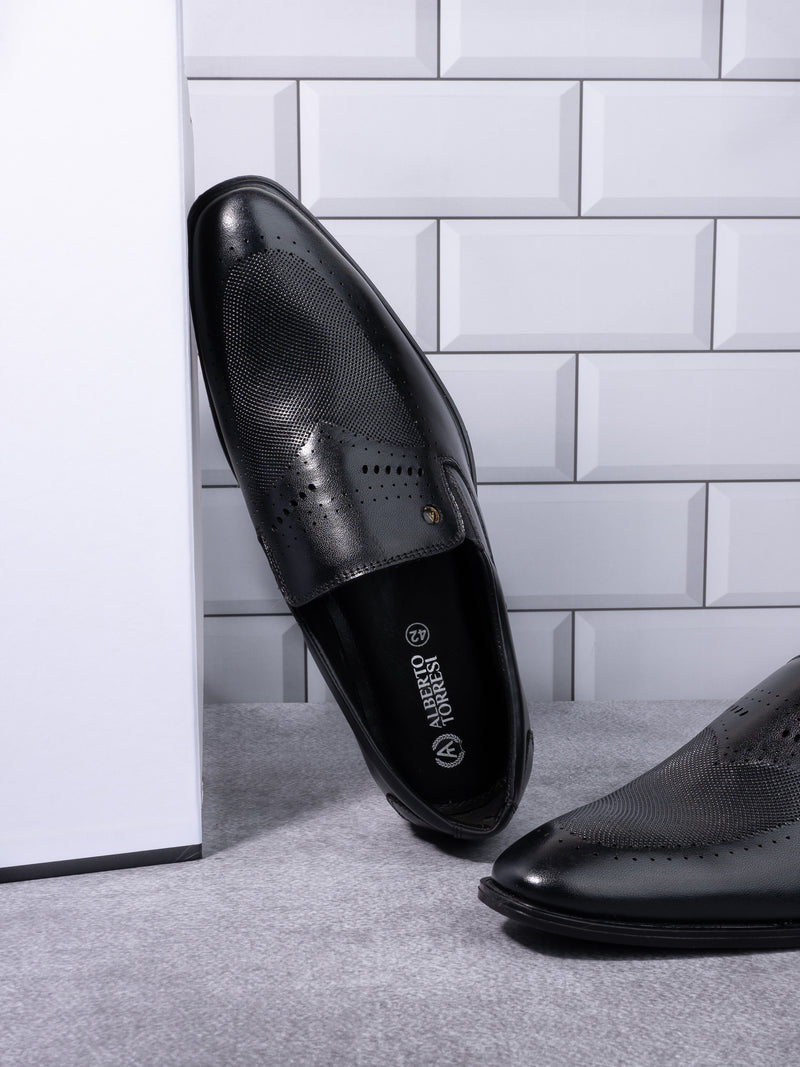Alberto Torresi Black Formal Shoe For Men