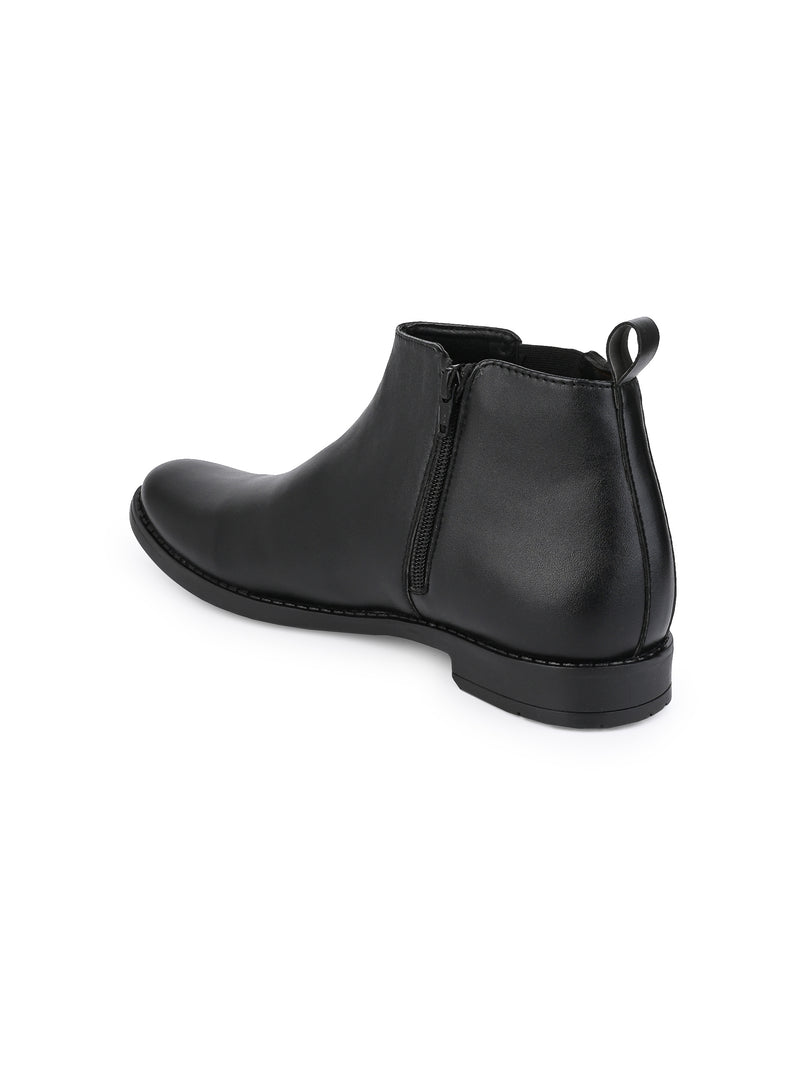 Alberto Torresi Synthetic Black Chelsea Boots For Men