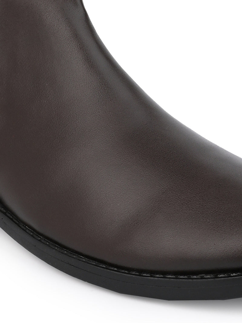 Alberto Torresi Synthetic Brown Chelsea Boots For Men