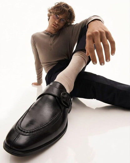 Alberto Torresi Genuine Leather Monk Shoes