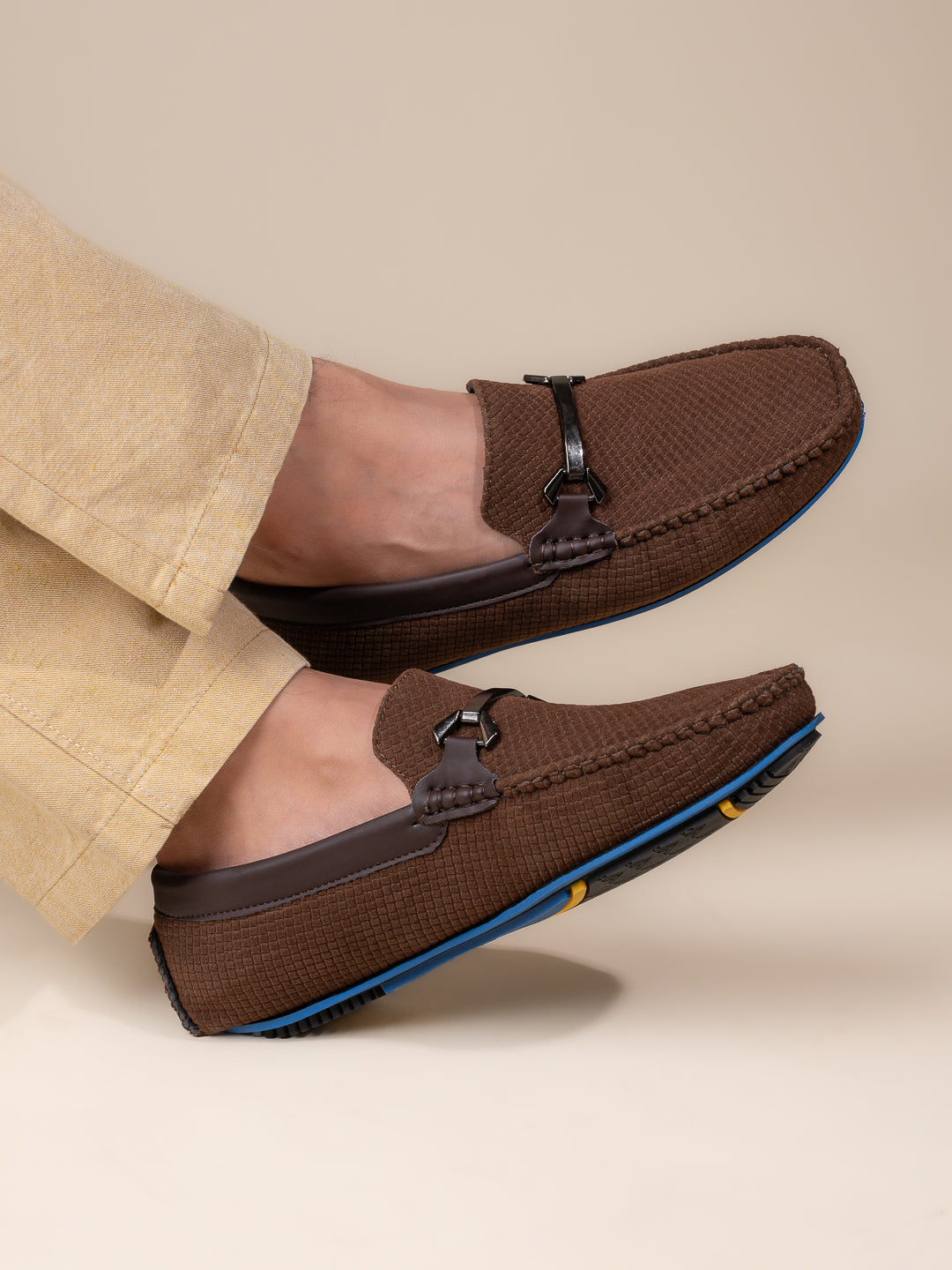 Alberto Torresi Trendy Silicon Multi Coloured Anti Slip Vibrant Brown  Loafer