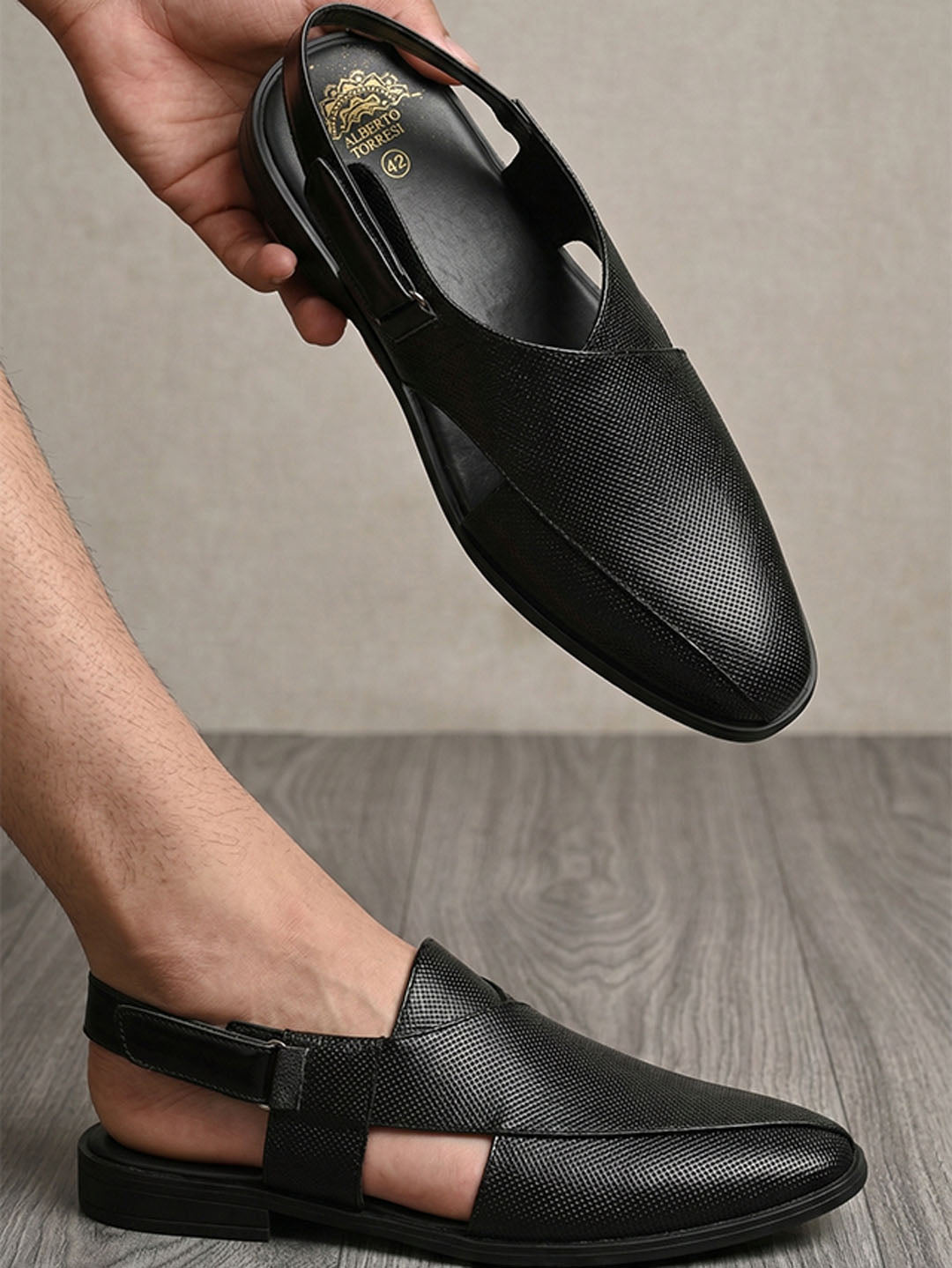 Alberto Torresi Peshawari Sandal With Padded Insole