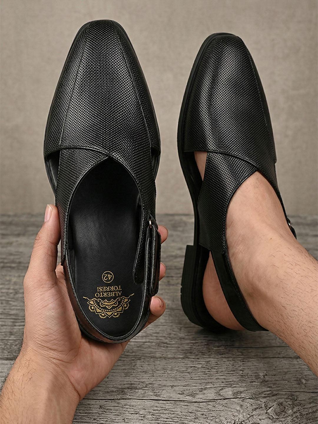 Alberto Torresi Peshawari Sandal With Padded Insole