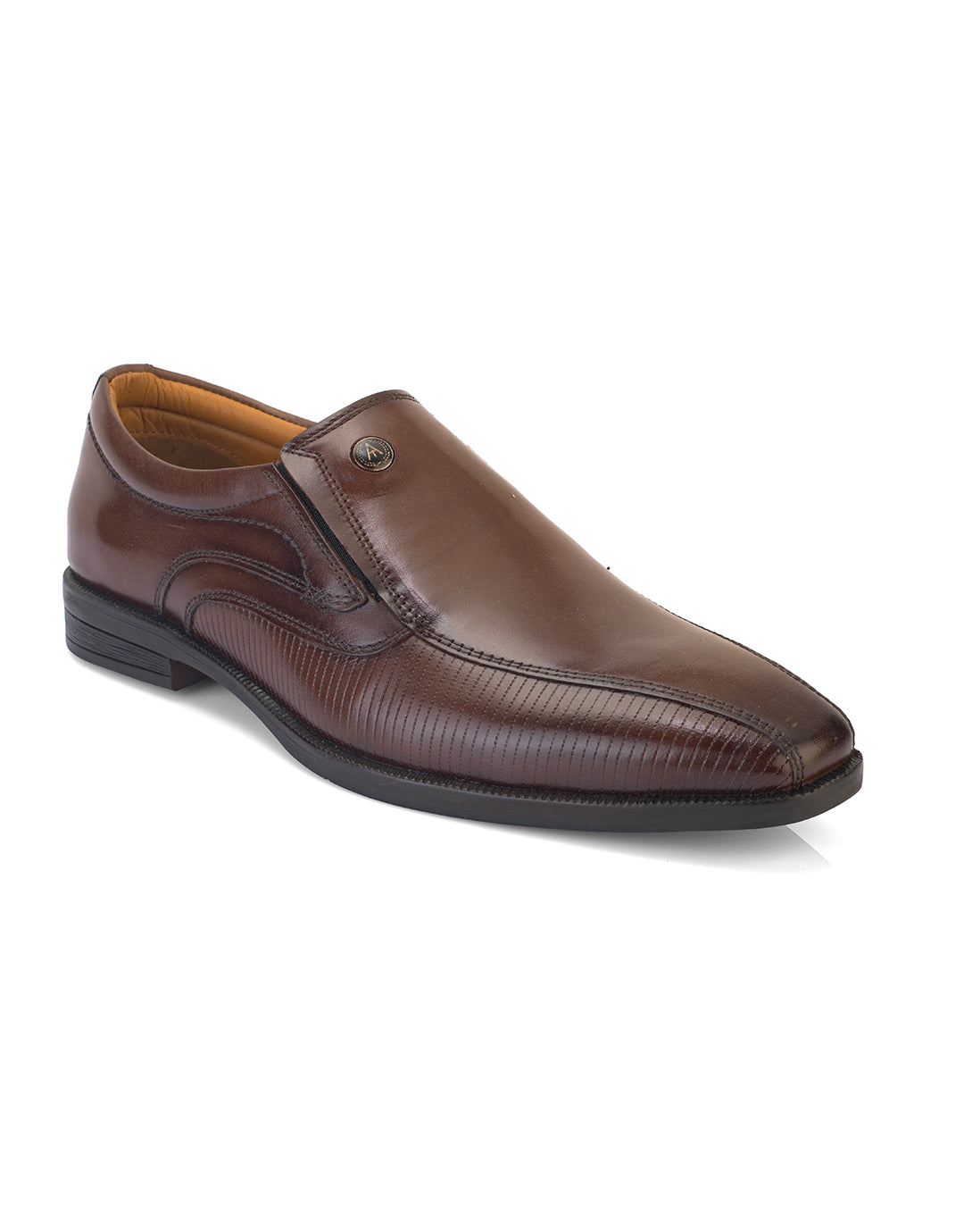Alberto Torresi Hungary Series Brown Leather Formal Shoe With Branded Sole