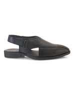 Tavric Black Embroidered Peshawari Sandals for Men