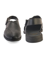 Tavric Black Embroidered Peshawari Sandals for Men