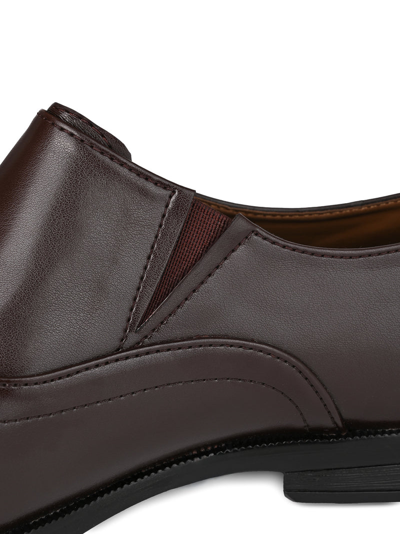 Regale Tan Monk Strap Shoes for Men - Dress Shoes for Office & Party Wear