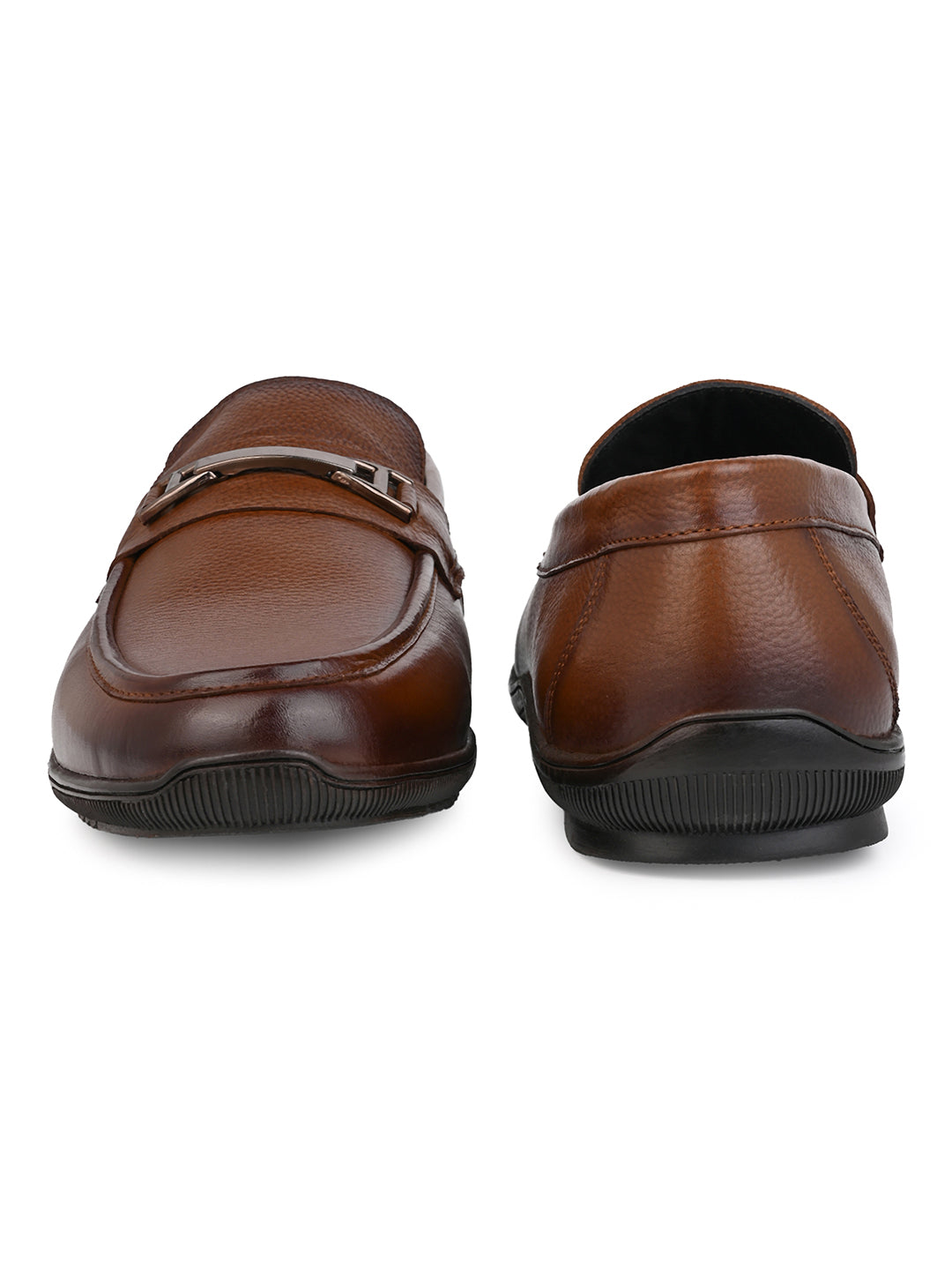 Alberto Torresi Genuine Leather Filter Your Pain Rubber Sole Loafers