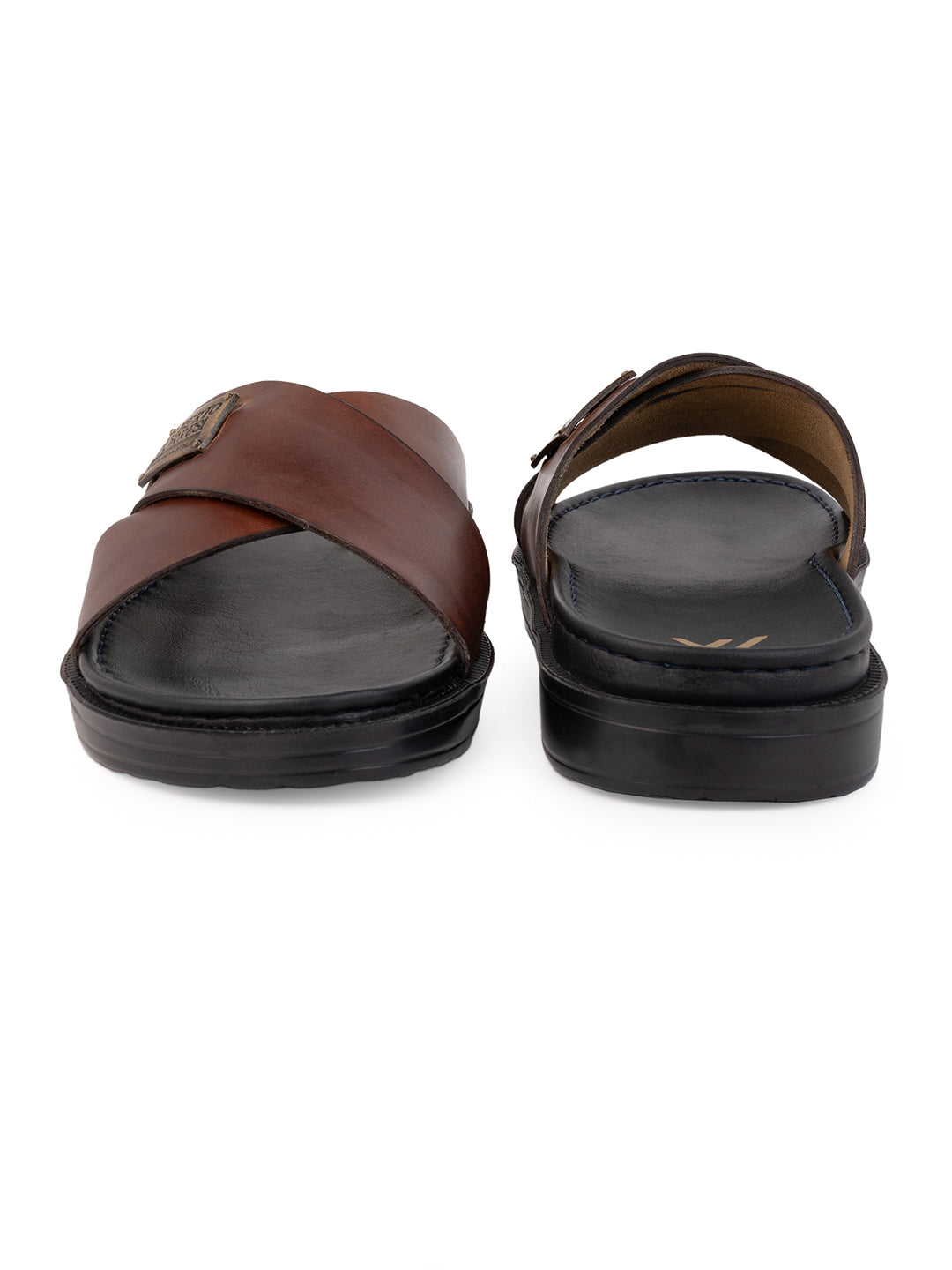 Alberto Torresi Deriko Tan Genuine Leather Flats