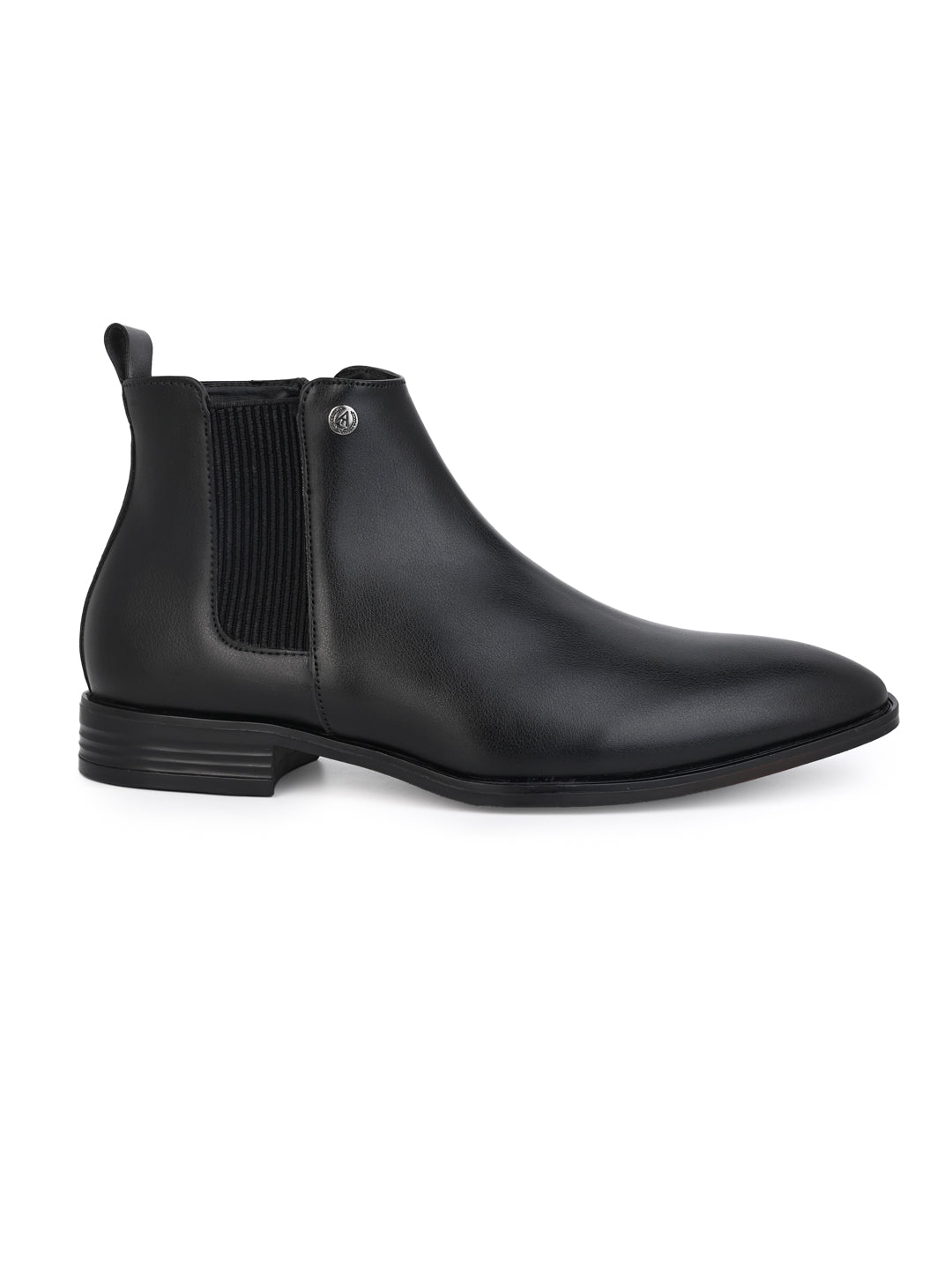 Alberto Torresi Synthetic Black Chelsea Boots For Men