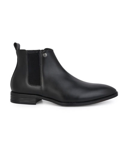 Alberto Torresi Synthetic Black Chelsea Boots For Men