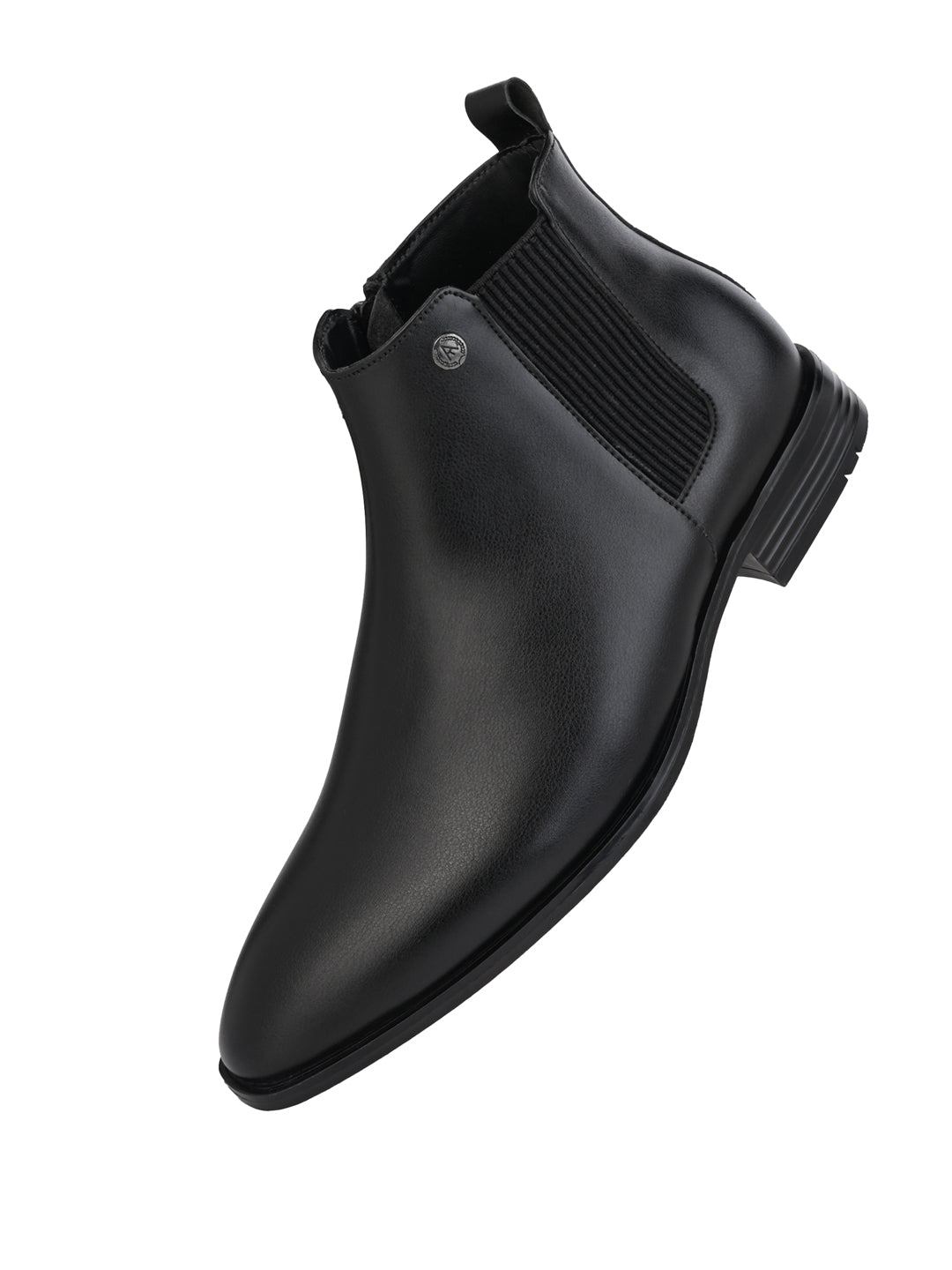 Alberto Torresi Synthetic Black Chelsea Boots For Men