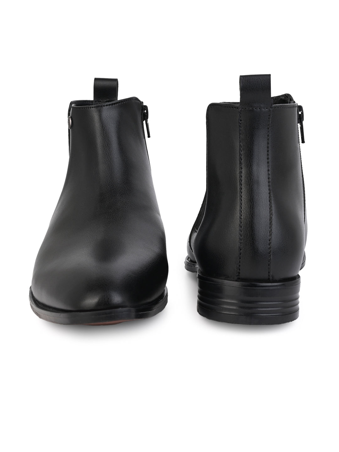 Alberto Torresi Synthetic Black Chelsea Boots For Men