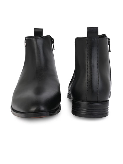 Alberto Torresi Synthetic Black Chelsea Boots For Men