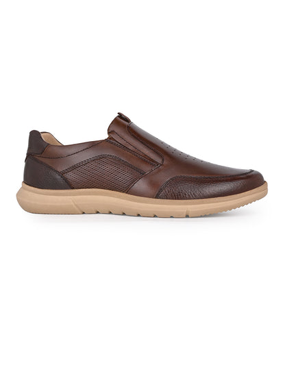 Blue Magic Brown Men Leather Formal Slip-On Sneakers (EVA Sole, 14H Flux)
