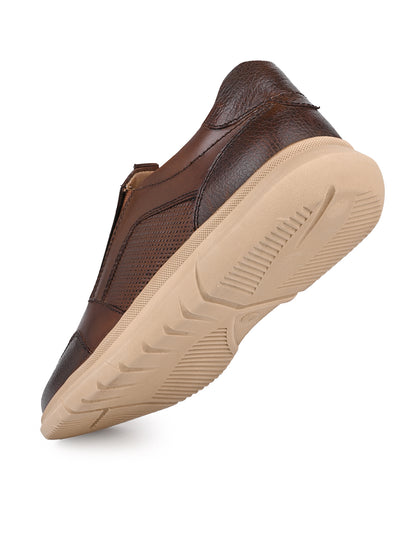 Blue Magic Brown Men Leather Formal Slip-On Sneakers (EVA Sole, 14H Flux)
