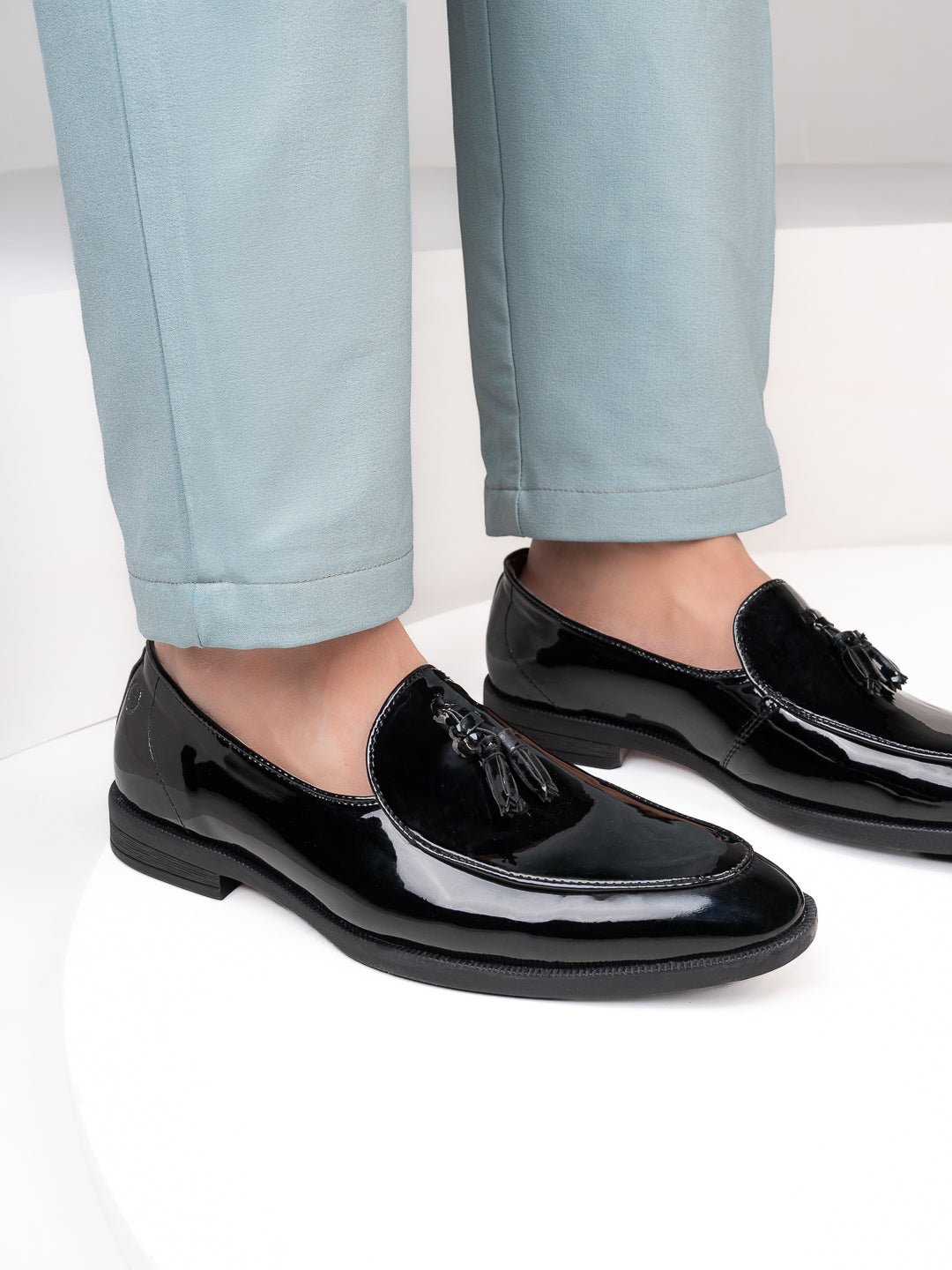 Alberto Torresi Black Patent Tassel Loaffer