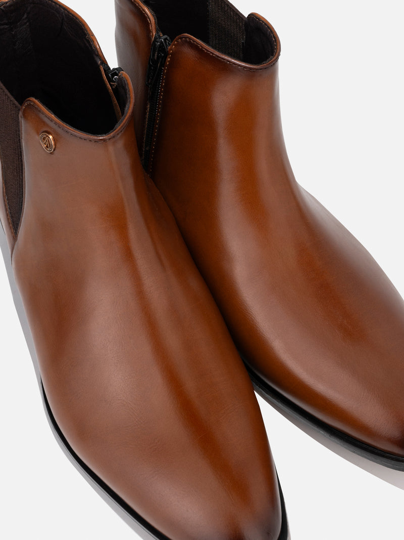 Falco Tan Chelsea Boots for Men