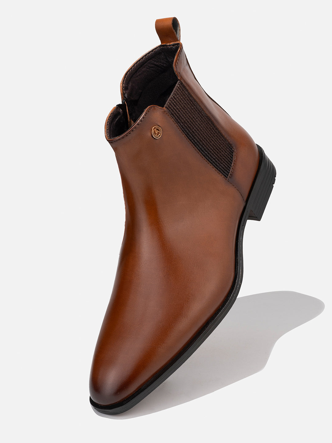 Alberto Torresi Synthetic Tan Chelsea Boots For Men