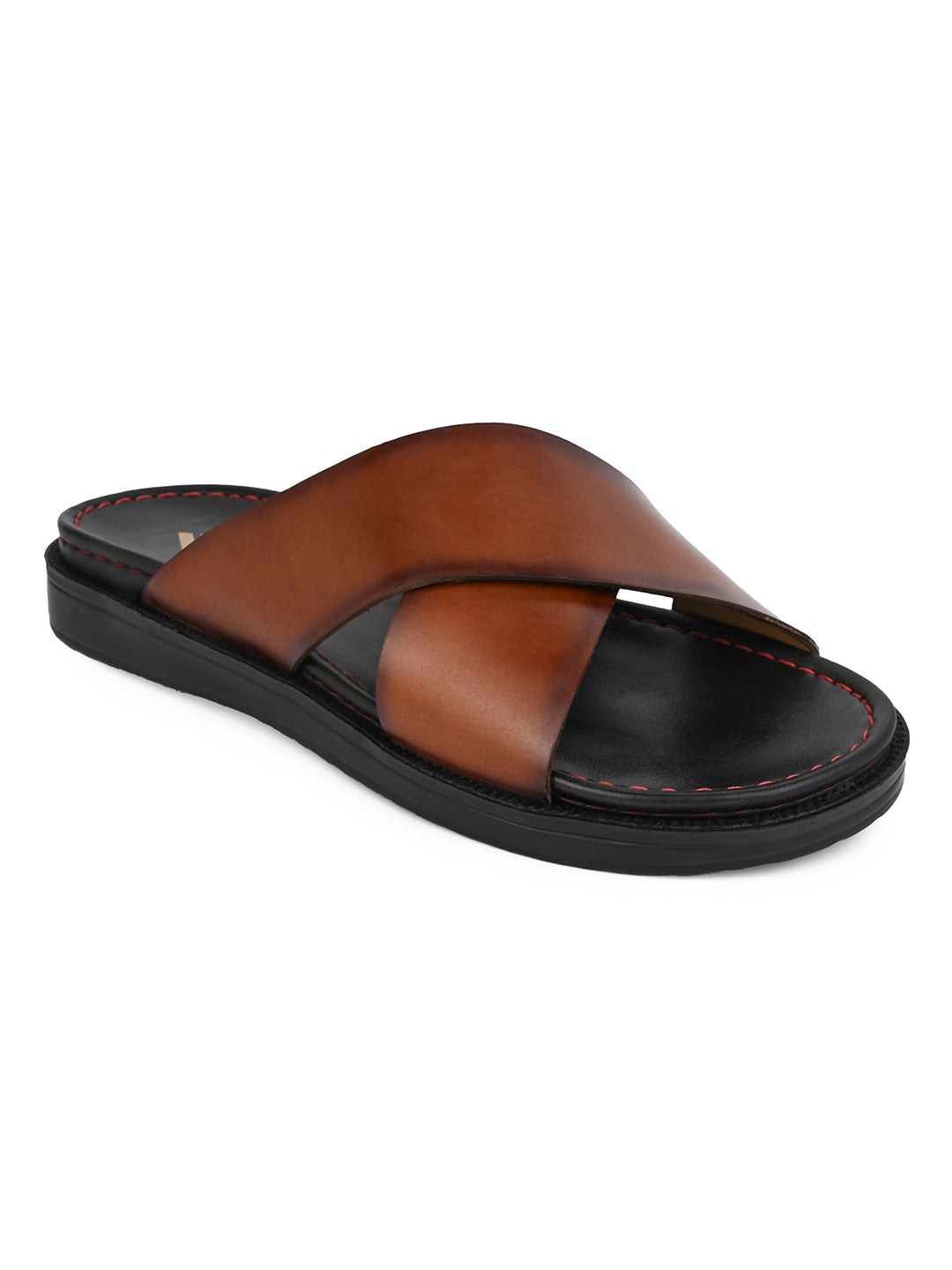 Alberto Torresi Deriko Tan Genuine Leather Flats