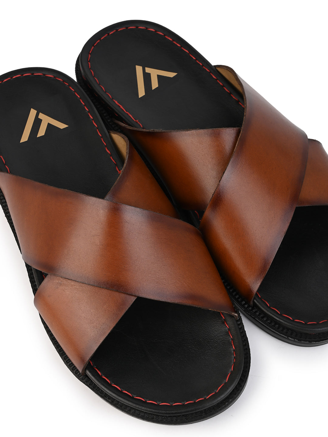 Alberto Torresi Deriko Tan Genuine Leather Flats