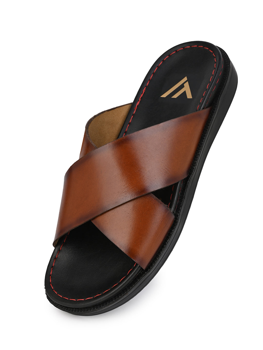 Alberto Torresi Deriko Tan Genuine Leather Flats
