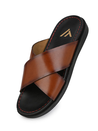 Alberto Torresi Deriko Tan Genuine Leather Flats