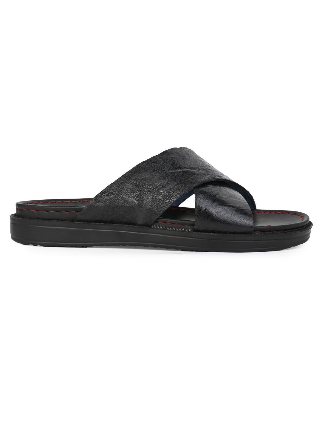 Alberto Torresi Barleta Black Leather Men Slippers
