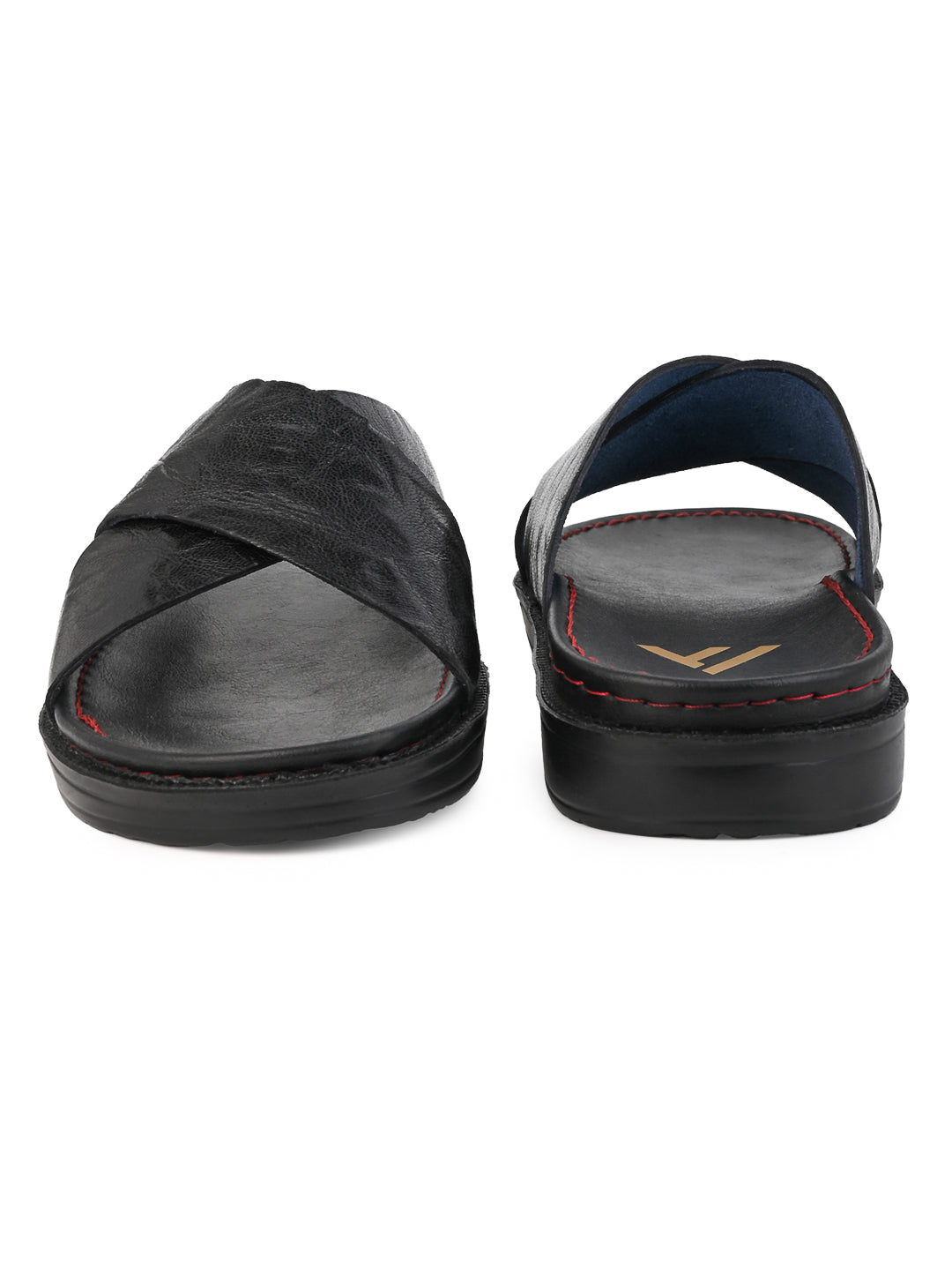 Alberto Torresi Barleta Black Leather Men Slippers