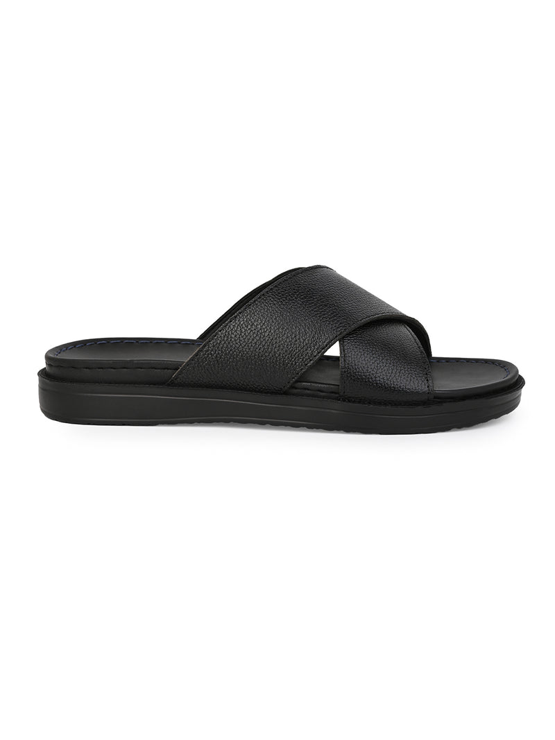 Alberto Torresi Deriko Black Genuine Leather Flats
