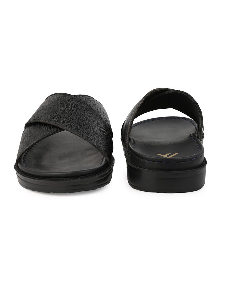 Alberto Torresi Deriko Black Genuine Leather Flats