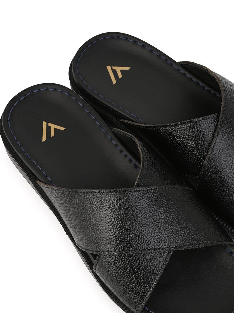 Alberto Torresi Deriko Black Genuine Leather Flats