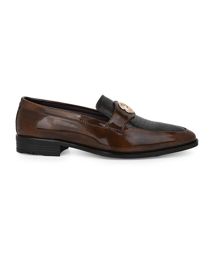 Alberto Torresi Wedding BrownPatent Shoe With Metal Accent