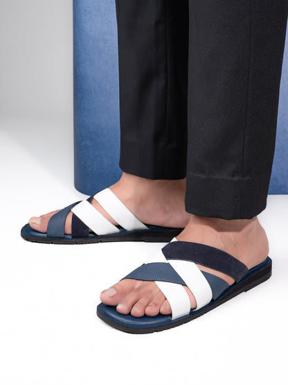 Alberto Torresi Men Blue Slippers