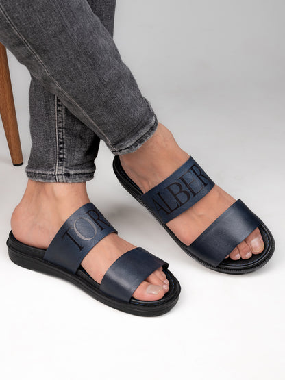 alberto torresi Alberto Torresi PVC Printed Branding Textured Blue