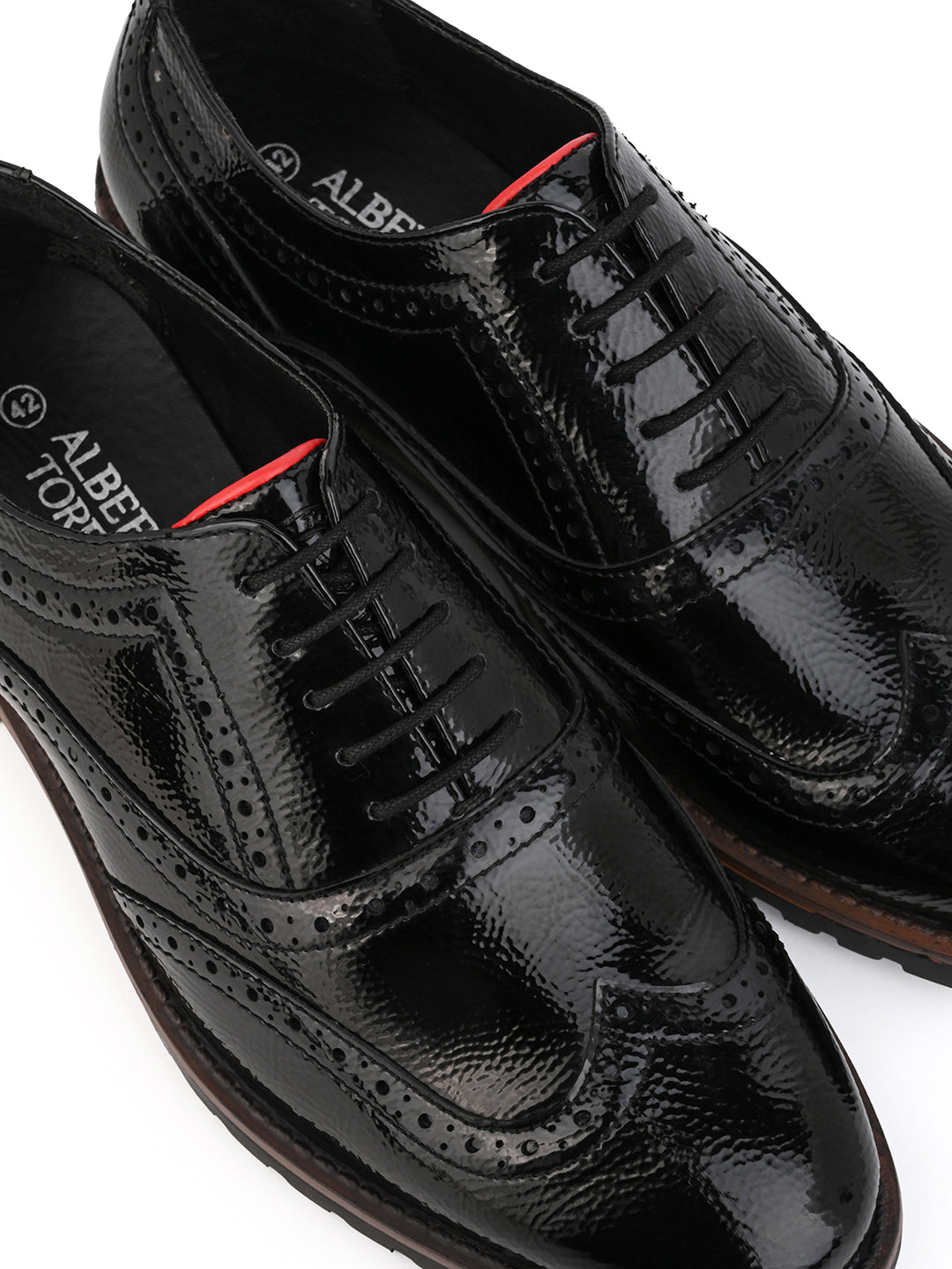 ALBERTO TORRESI MENS SEBESTIAN WING-TIP BROGUE SHOES FOR MEN