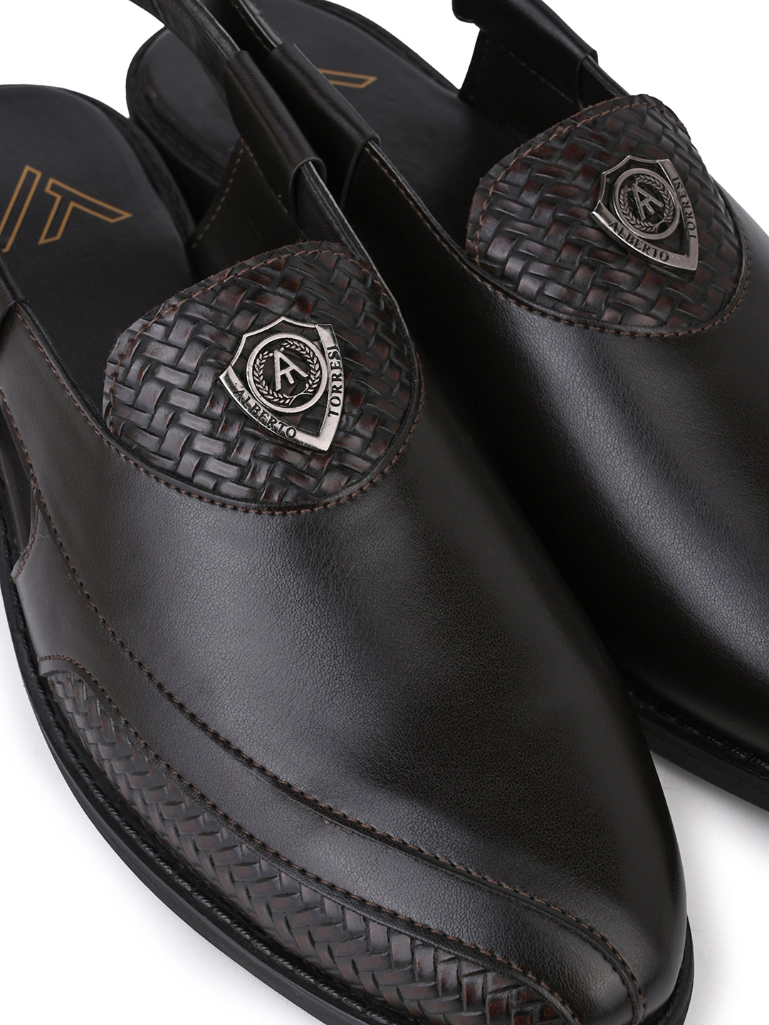 Sultan Brown Peshawari Sandals for Men - Adjustable Backstrap Sandals for Casual &amp; Ethnic Wear