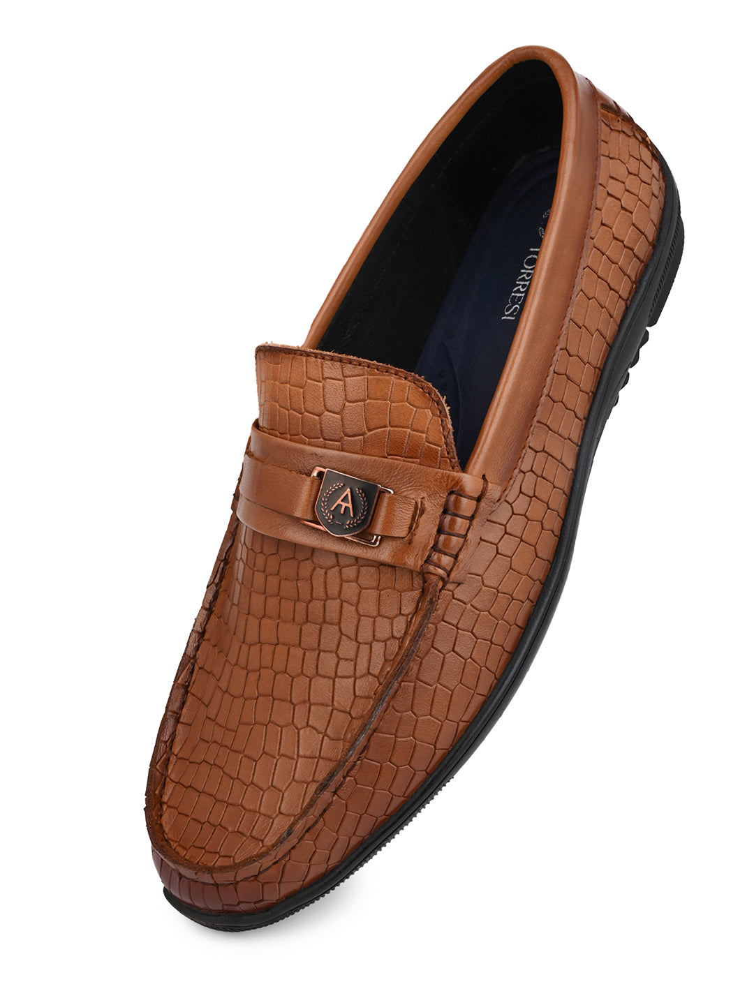 Genuine Leather Textured Impact Technolog Slip On