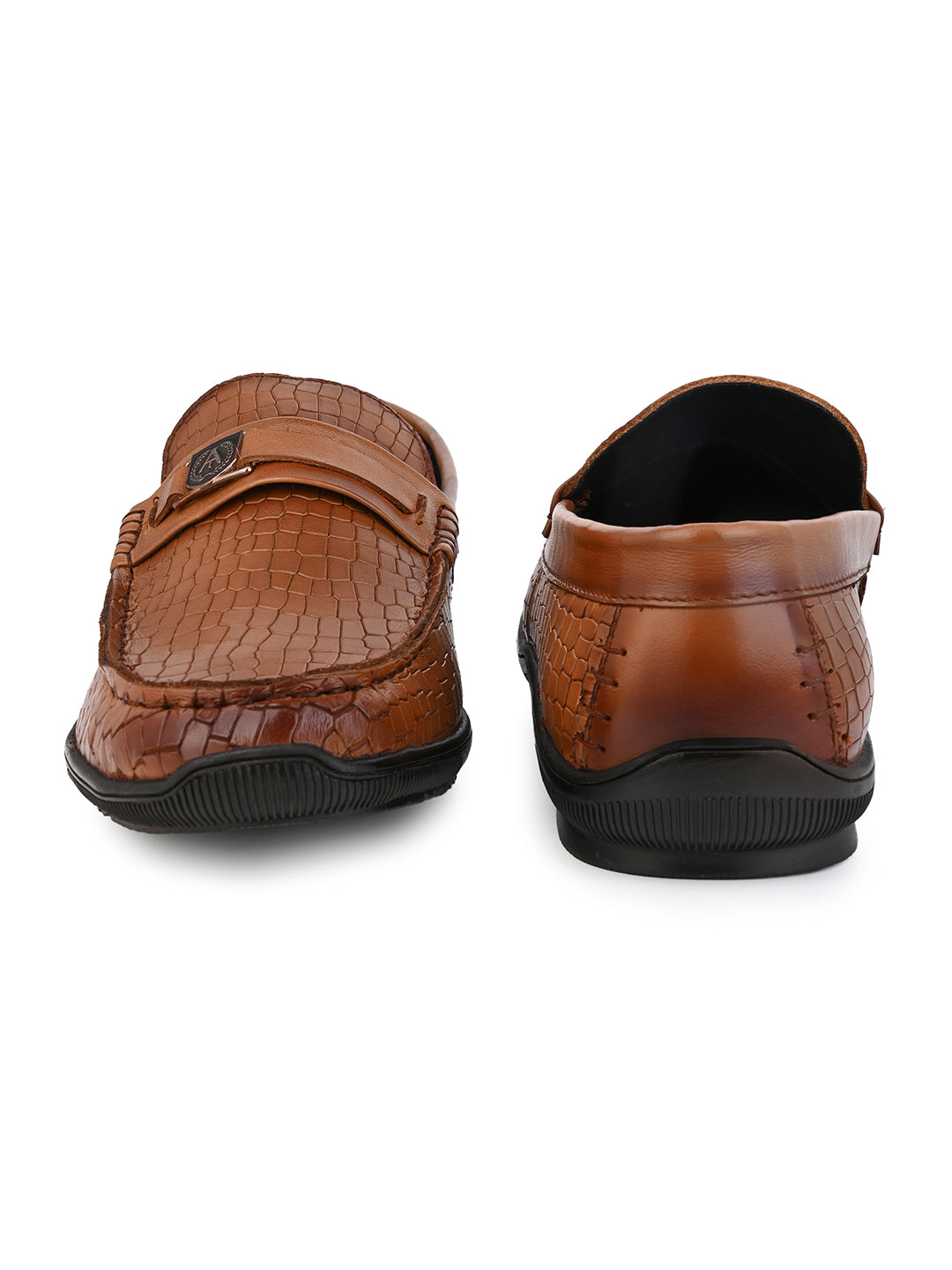 Genuine Leather Textured Impact Technolog Slip On