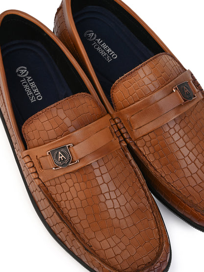 Genuine Leather Textured Impact Technolog Slip On