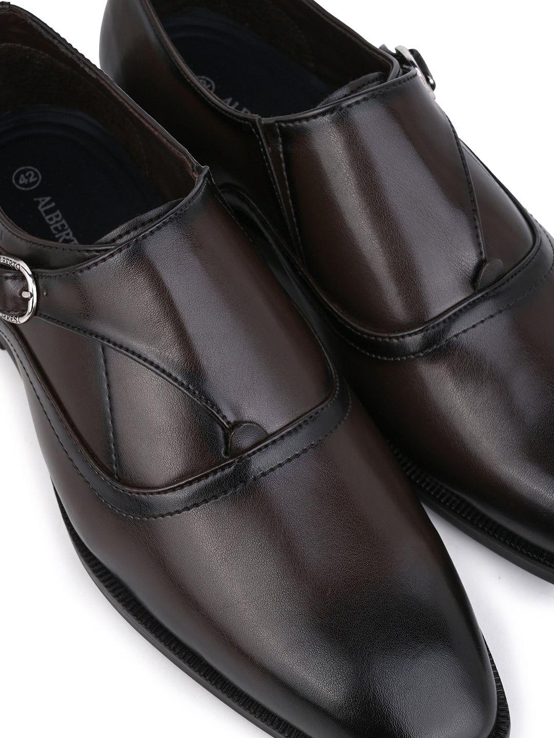 Alberto Torresi Hungary Series 606 Versatile Brown Formal Monk Shoes