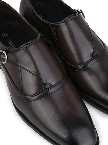 Alberto Torresi Hungary Series 606 Versatile Brown Formal Monk Shoes