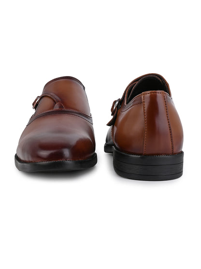 Albert Torresi Hungary Series 606 Executive Tan Formal Monk Shoes