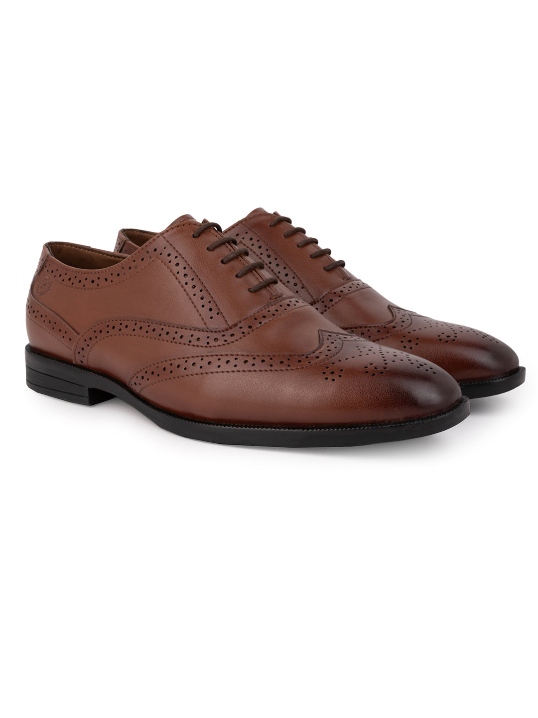 Alberto Torresi Tan formal Brogue Shoes