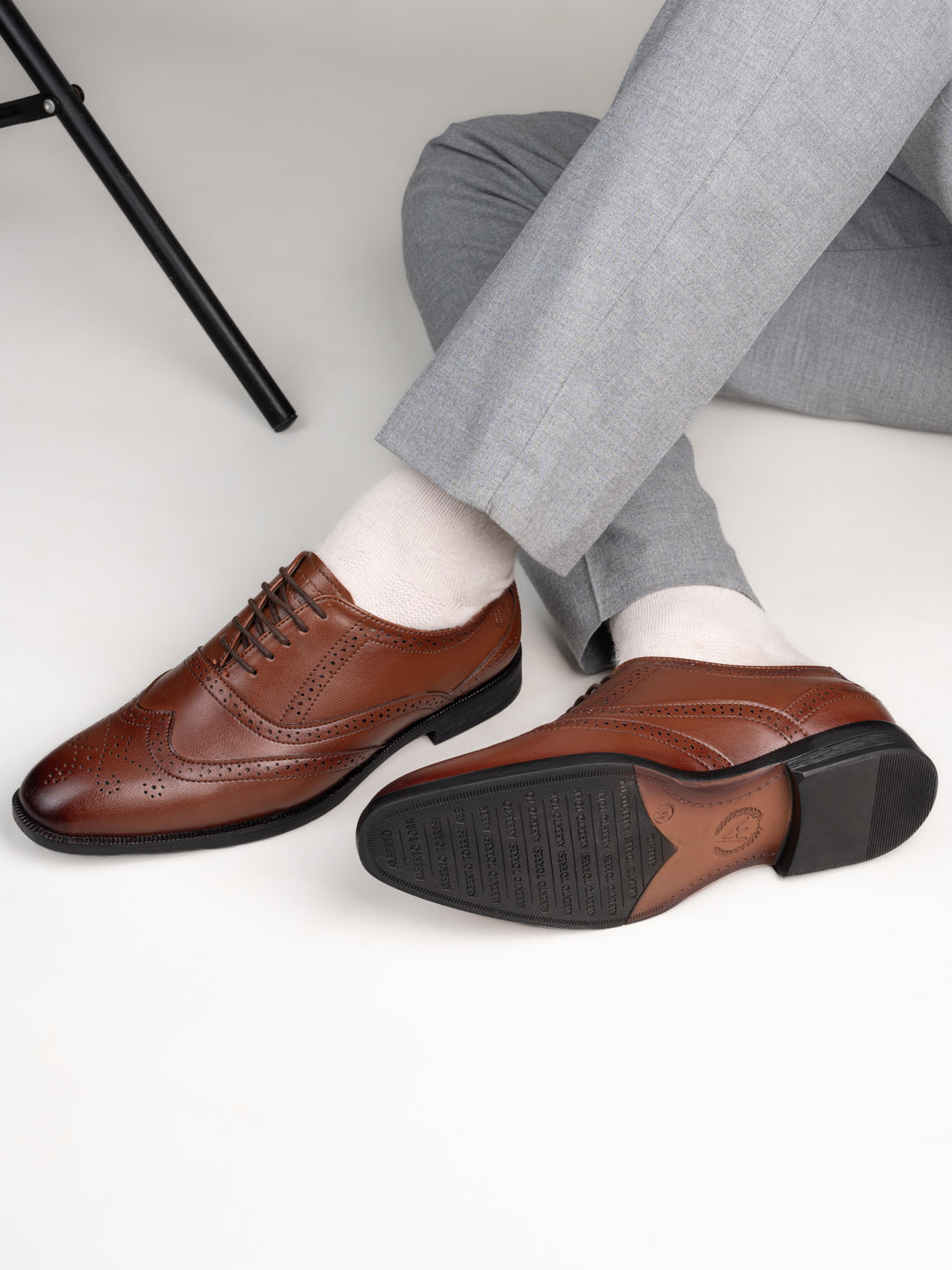 Alberto Torresi Tan formal Brogue Shoes