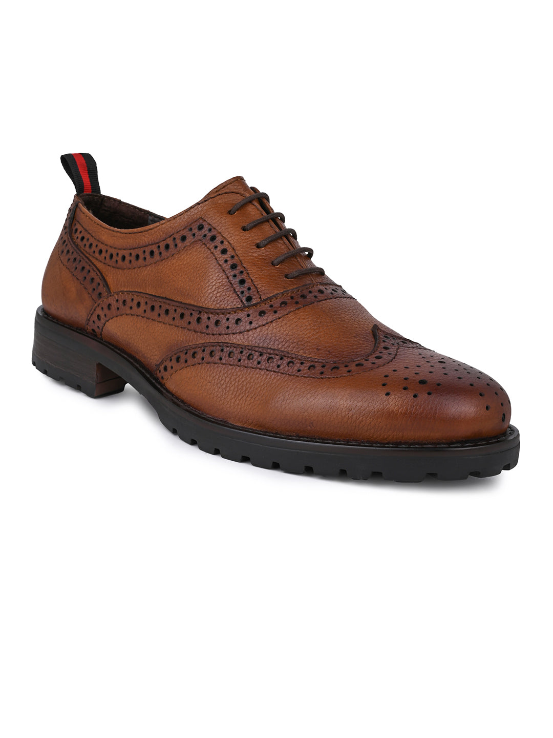 Alberto Torresi Latest Tan  Brogue Shoes With Padded Insole