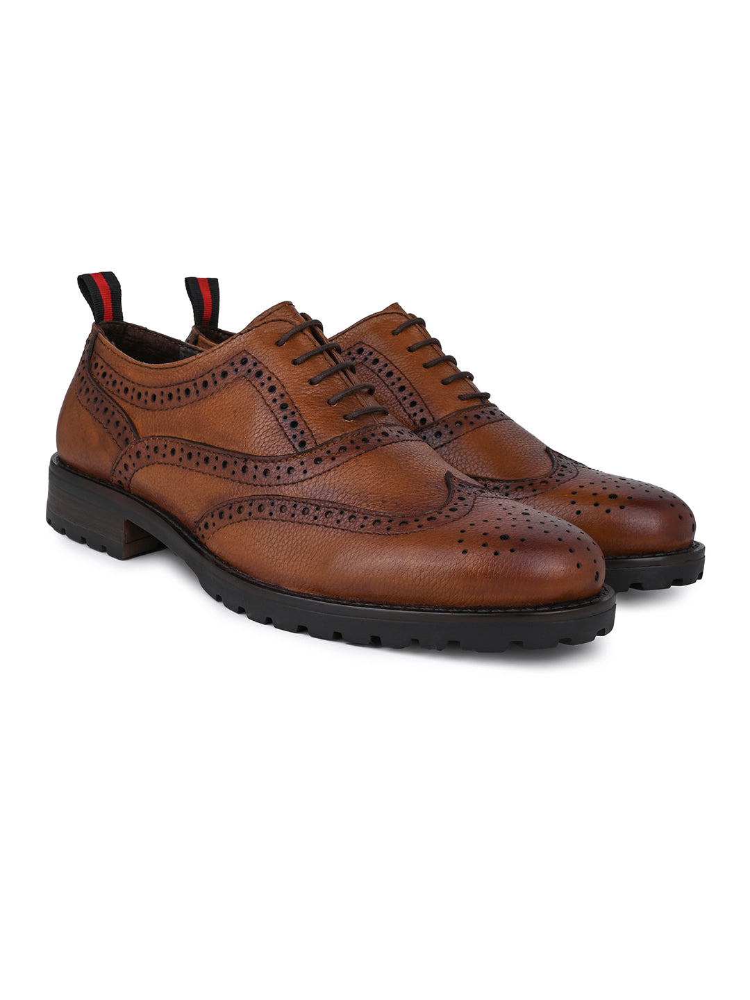 Alberto Torresi Latest Tan  Brogue Shoes With Padded Insole