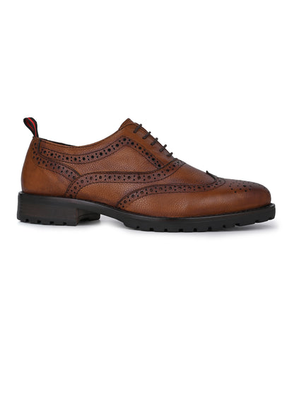 Alberto Torresi Latest Tan  Brogue Shoes With Padded Insole
