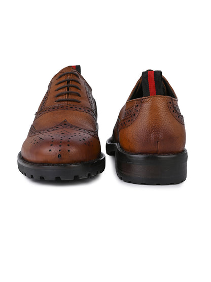 Alberto Torresi Latest Tan  Brogue Shoes With Padded Insole