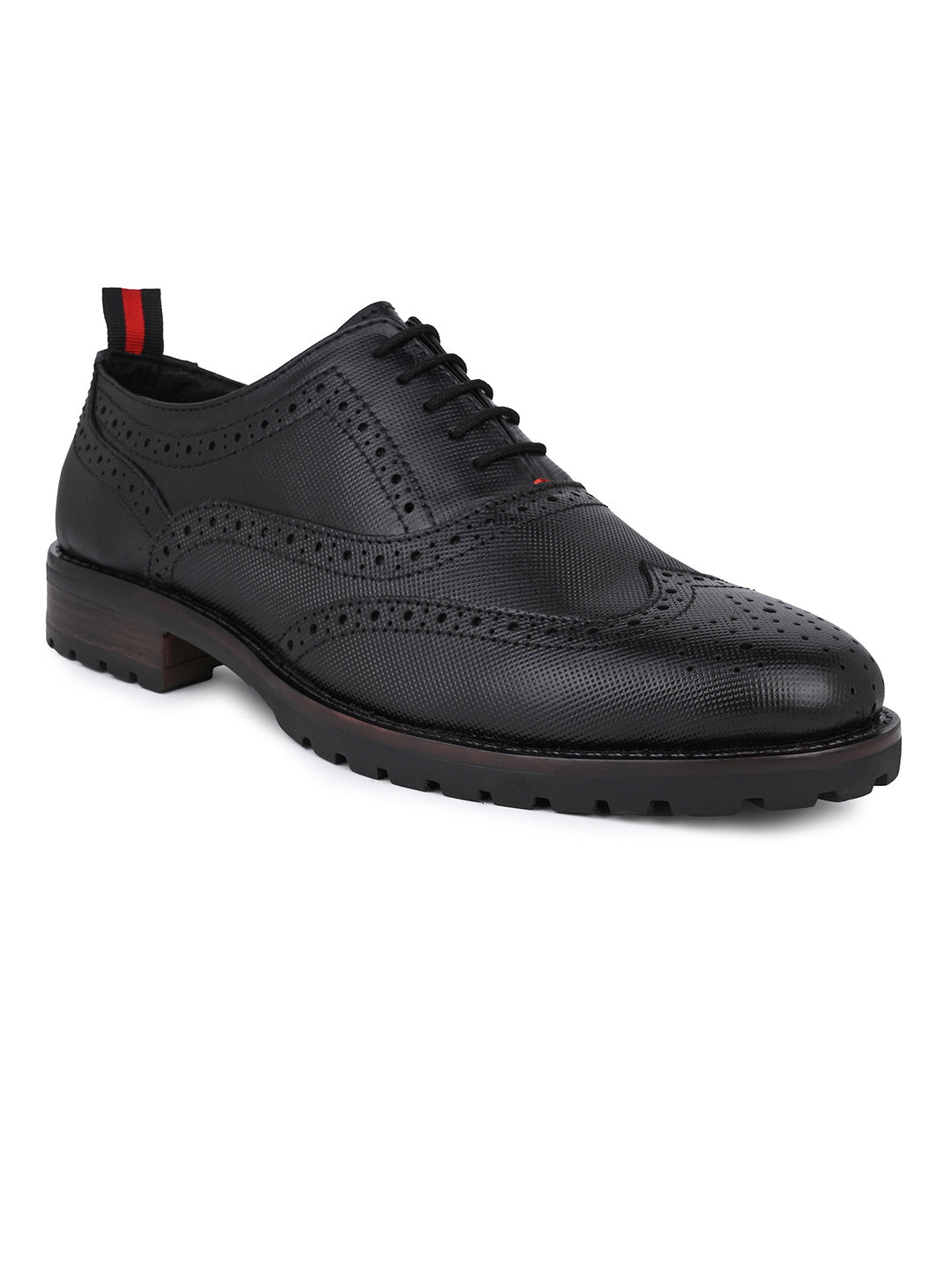 Alberto Torresi Latest  Black Brogue Shoes With Padded Insole
